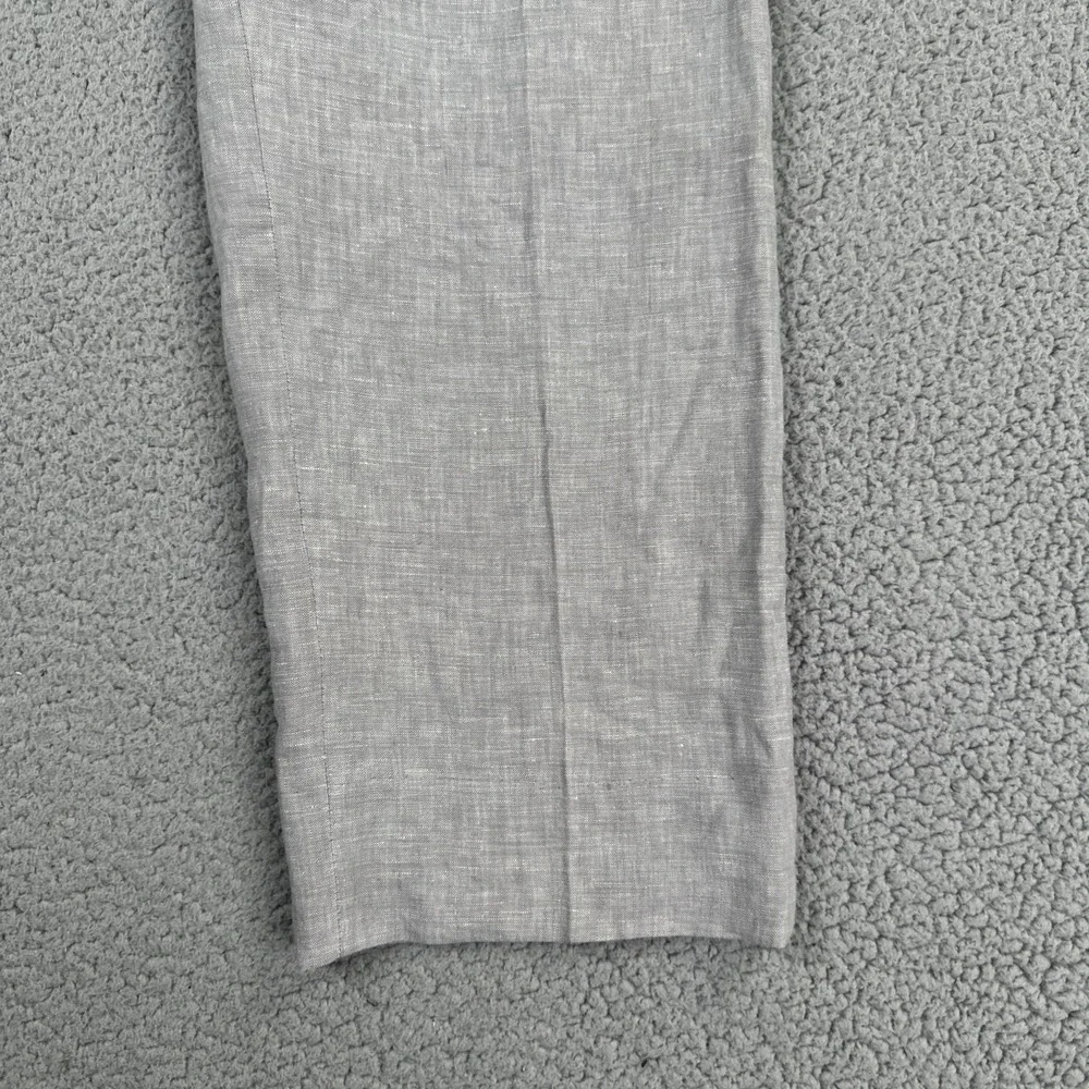 Joseph Abboud 100% Linen Pants Men 38x28* Grey Straight Leg Lined Breathable